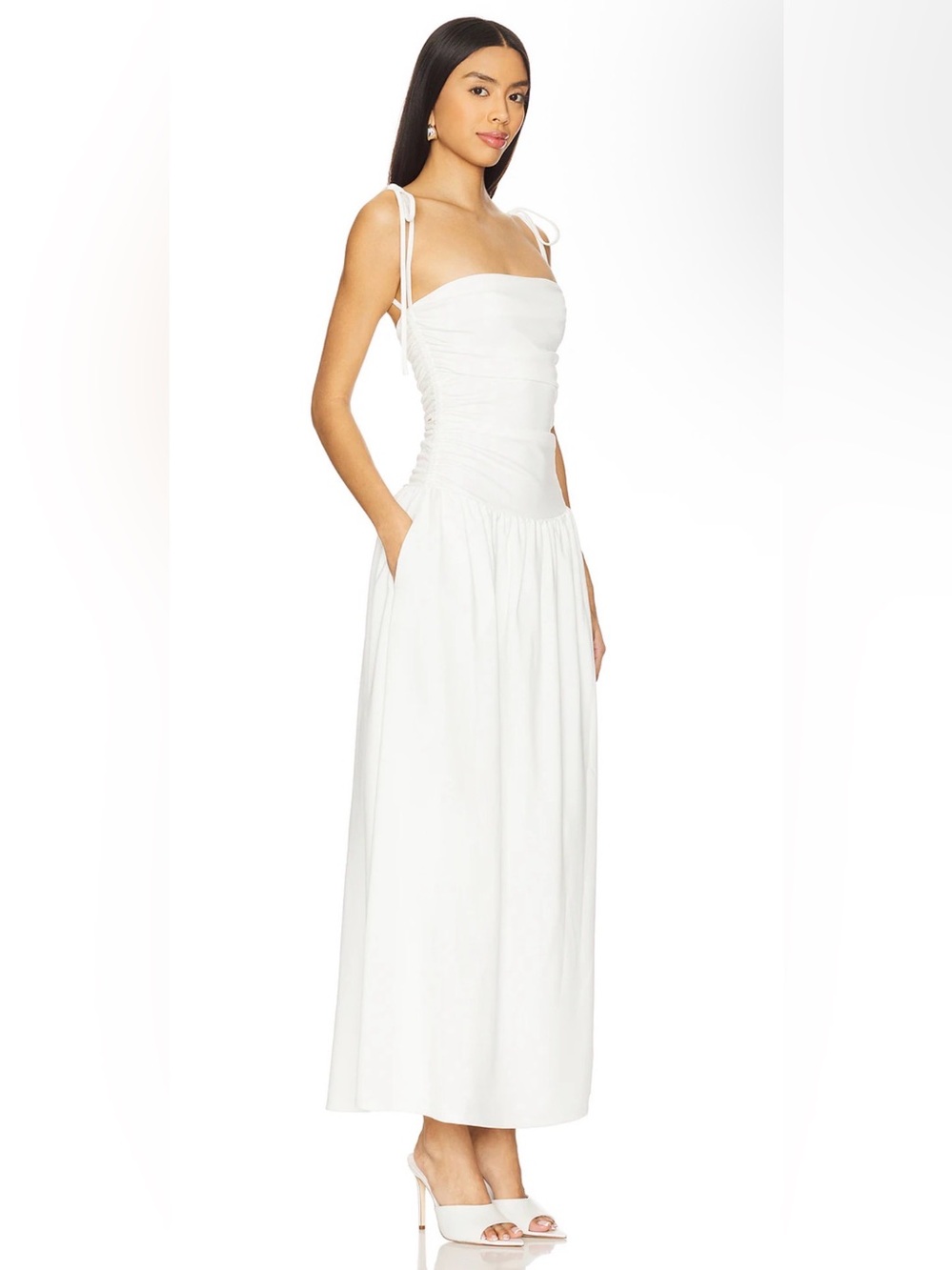 Revolve All the ways Orelia Maxi Dress size XS white NWT